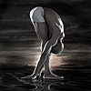 Standing forward bend (Uttanasana)<br>
Benefits.
The hamstrings as it stretches and strengthens them, abdominal organs and gently massaged.
Aids digestion tones the kidneys, liver spleen and nervous system, stretches and promotes flexibility of the spine. Helpful for depression and enhances energy levels. Promotes vitality, and increases blood supply to the head and brain. Soothes and calms the mind. 
